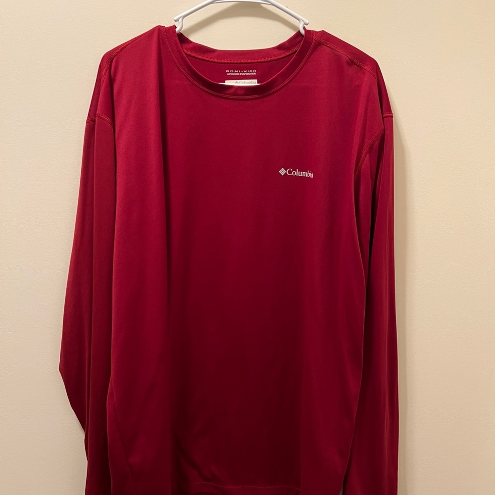 Columbia Red Long Sleeve Shirt